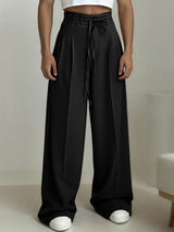 Men's Double Drawstring High Waist Wide Leg Pant SKUL62059