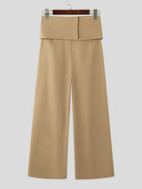 Mens Wide-Leg Solid Color Pant SKUK93628