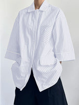 Men's Striped Colorblock Long Sleeve Shirt SKUL34140