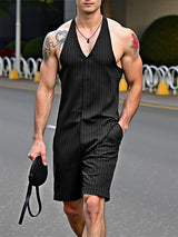 Men's Striped Sleeveless Jumpsuit SKUL21530