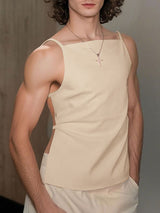 Mens Backless Lace-Up Tank SKUL12952