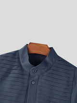 Men's Solid Color Pleated Long Sleeve Shirt SKUL48014