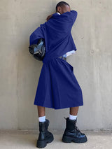 Mens Solid Color Minimalist Loose Two Pieces Outfit SKUK98812