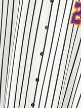 Mens Numeric Print Striped Short-Sleeve Shirt SKUK90535