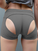 Men's Solid Color Hollow Casual Short SKUL22529