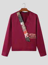 Mens Ethnic Print Long Sleeve Cardigan SKUL01187