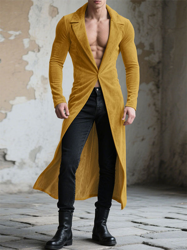 Men's Long Hem Textured Long Sleeve Blazer SKUL25805