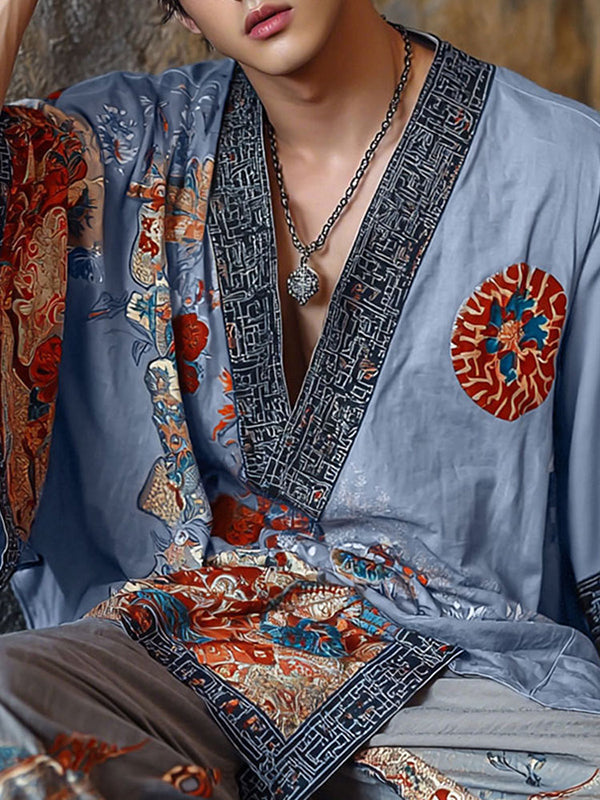 Mens Ethnic Print Short Sleeve T-Shirt SKUL13716