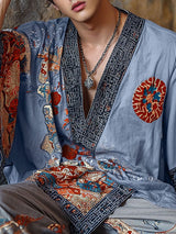 Mens Ethnic Print Short Sleeve T-Shirt SKUL13716