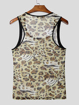 Men's Leopard Print Casual Tank SKUL22218