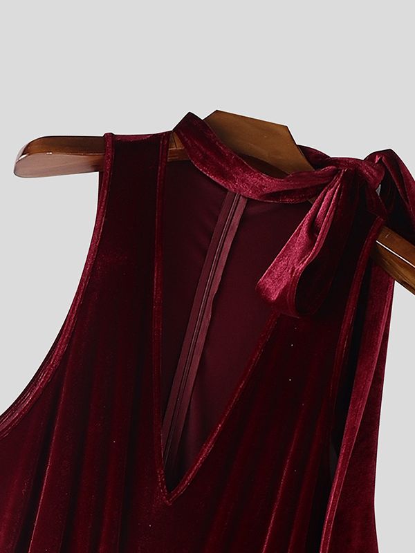 Men's Deconstructed Solid Color Jumpsuit SKUL50968