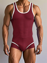 Men's Color Block Sleeveless Bodysuit SKUL20274