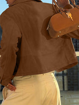 Men's Solid Color Minimalist Casual Long Sleeve Jacket SKUL43969