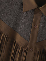 Men's Tassel Patchwork Short Sleeve Shirt SKUL25741