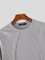 Men's Deconstructed Textured Short Sleeve T-shirt SKUL54623