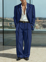 Men's Bold Stripe Colorblock Casual Two Pieces Outfit SKUL24964