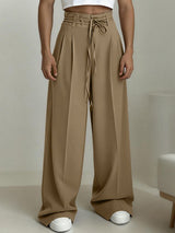Men's Double Drawstring High Waist Wide Leg Pant SKUL62059