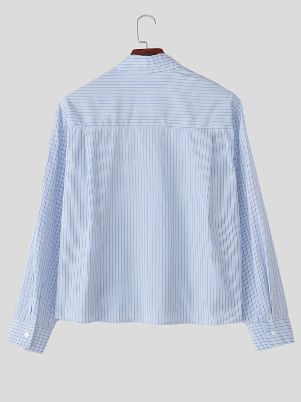 Men's Striped Casual Long Sleeve Shirt SKUL29763