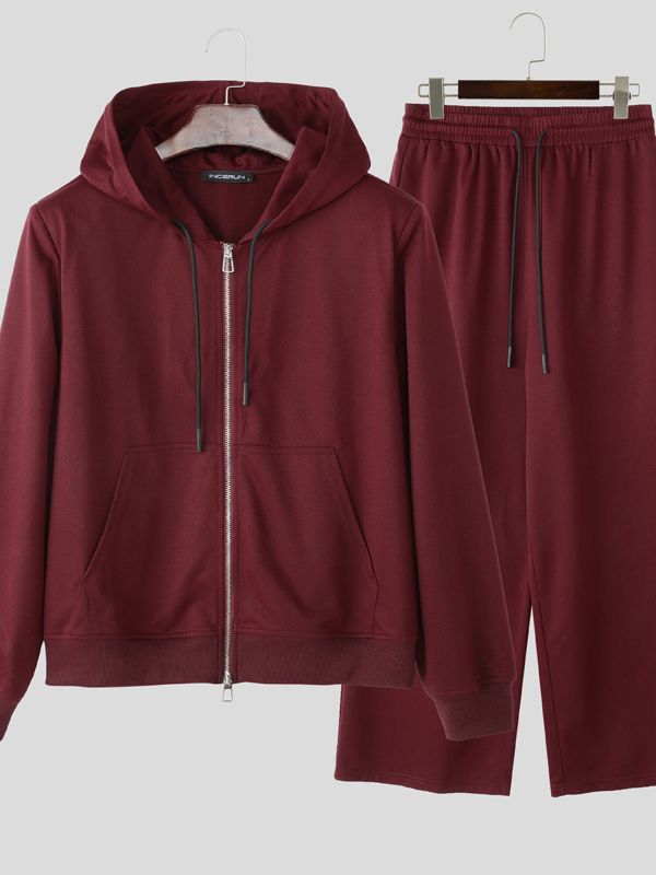 Men's High Street Loose Hooded Two Pieces Outfit SKUL35304