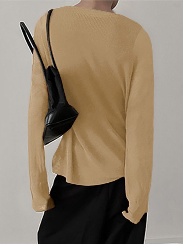 Men's Lazy Style Hollow Knit Long Sleeve T-Shirt SKUL38539