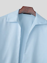 Men's Solid Color Short Sleeve T-Shirt SKUL38866