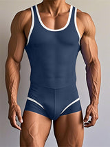 Men's Color Block Sleeveless Bodysuit SKUL20274
