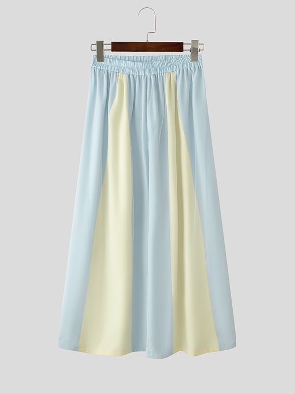 Men's Avant-Garde Tri-Color Block Flowing Palazzo Pant SKUL60084