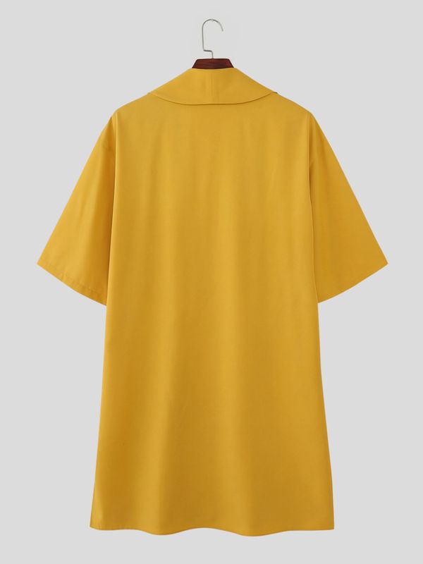 Men's Faux Two Piece Half Sleeve Shirt SKUL53188