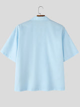 Men's Vintage Botanical Floral Embroidered Cuban Collar Relaxed Fit Short Sleeve Shirt SKUL72584