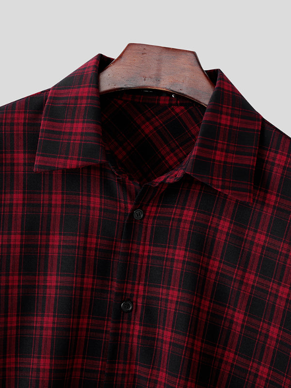 Men's Plaid Casual Long Sleeve Shirt SKUL25099