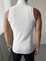 Mens Solid Textured Slim Fit Tank SKUK99018