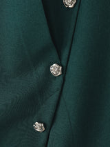 Men's Solid Color Stand Collar Short Sleeve Blazer SKUL23527