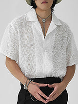 Mens Fringe Short Sleeve T-Shirt SKUJ13674