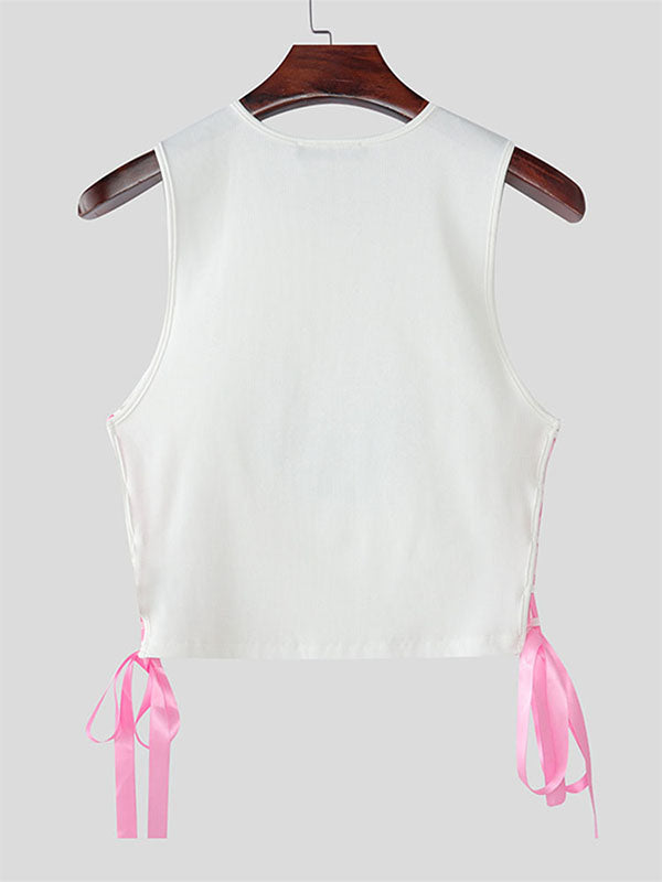 Men's Cartoon Print Cropped Tank SKUL20263