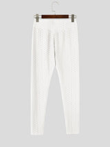 Men's Athletic Performance Gym Workout Honeycomb Textured High-Waist Pant SKUL83955