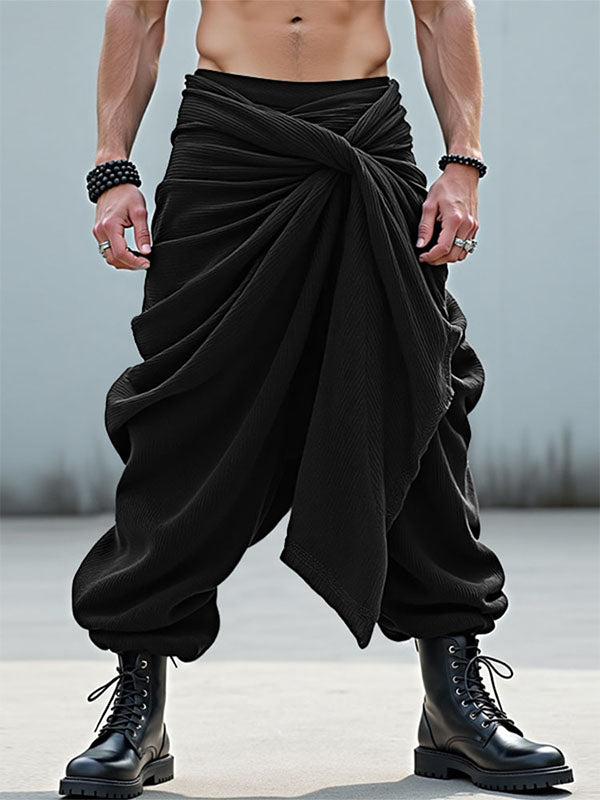 Men's Knotted Cross Textured Casual Pant SKUL29613