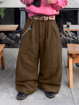 Men's Solid Color Textured Loose Casual Pant SKUL30579