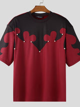 Men's Color Block Short Sleeve T-Shirt SKUL37554