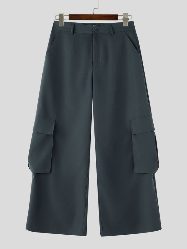Men's Avant-Garde Minimalist Oversized Wide Leg Flared Cargo Pant SKUL66133