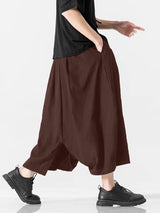 Mens Casual Wide-Leg Balloon 3/4 Pant SKUK69951