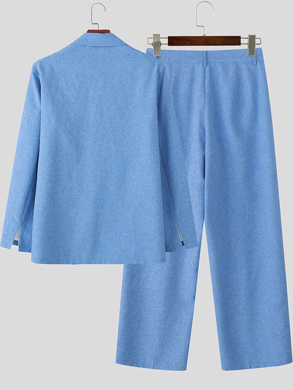 Men's Deconstructed Solid Color Two Pieces Outfit SKUL35099