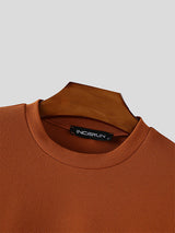 Men's Tassel Patchwork Cropped Long Sleeve Sweatshirt SKUL27424