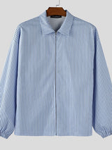 Men's Striped Lightweight Long Sleeve Jacket SKUL35087