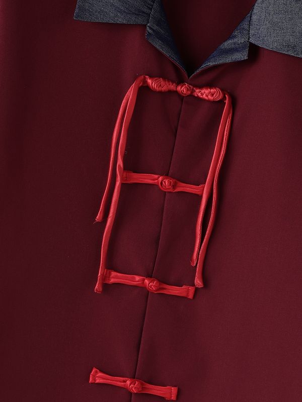 Men's New Chinese Style Relaxed Shirt SKUL61709