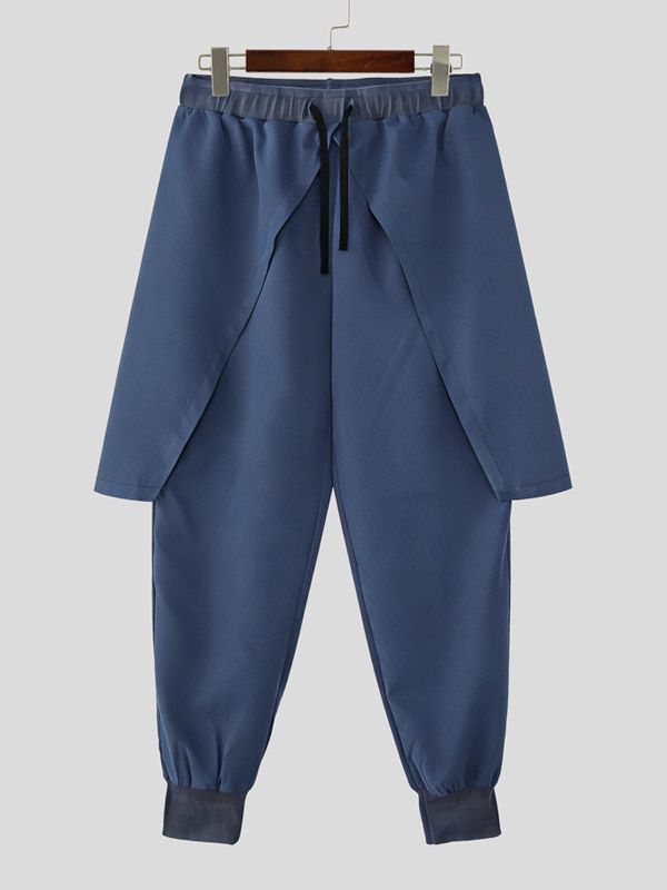 Men's Solid Color Deconstructed Layered Pant SKUL50082