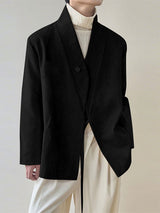 Men's Solid Color Tie Casual Long Sleeve Blazer SKUL27434