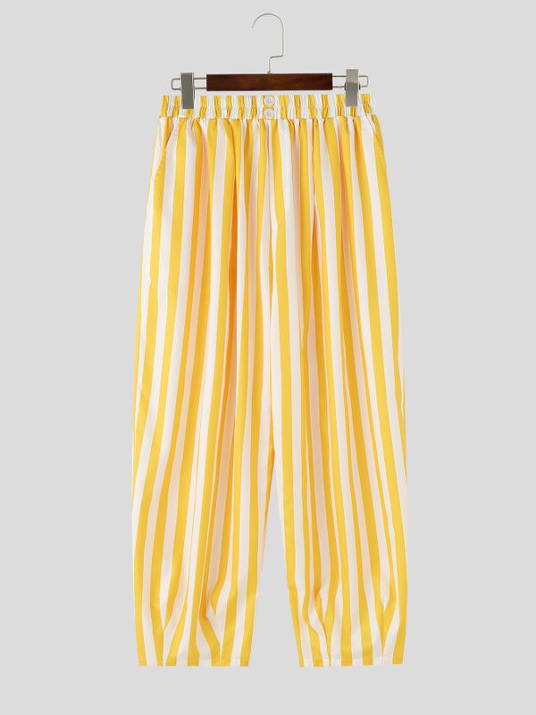 Men's Vintage Y2K Bold Striped Baggy Wide-Leg Balloon Pant SKUL68405