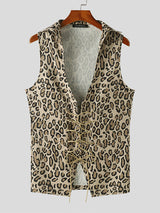 Mens Leopard Strap Design Sleeveless Vest SKUK53934