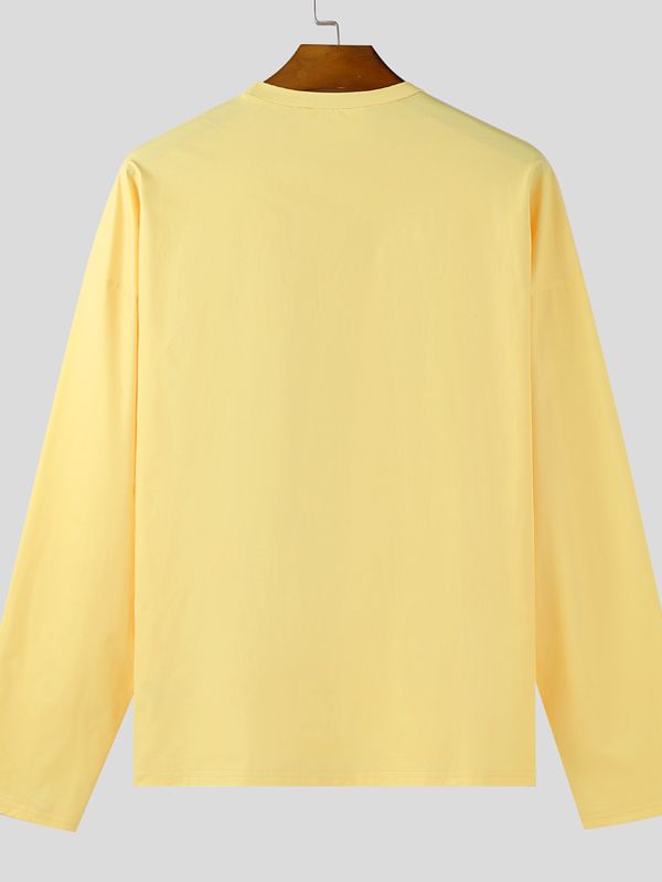 Men's Casual Print Long Sleeve T-shirt SKUL42792