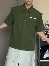 Men's Faux Two Piece Design Half Sleeve Shirt SKUL53154